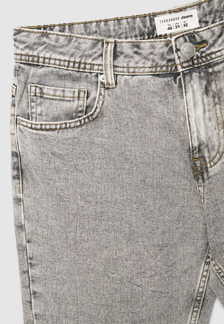 Men's Acid Wash Denim Shorts