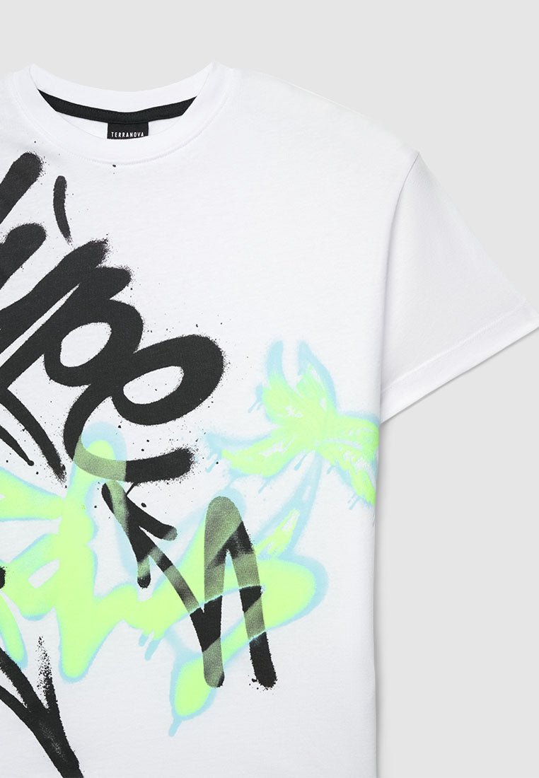 Graffiti-style lettering T-shirt for Boys