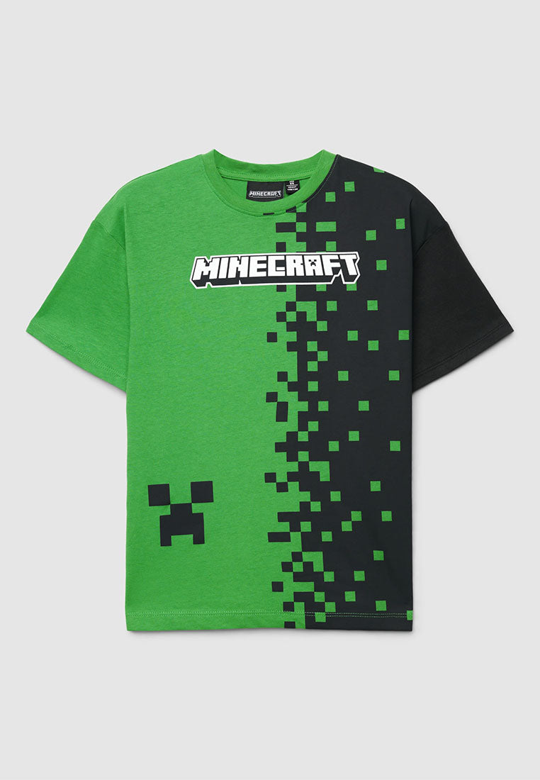 Pixelated Minecraft Design T-shirt for Boys