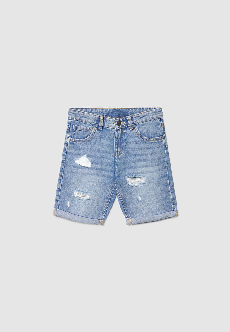 Ripped Details Denim Shorts for Boys