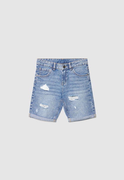 Ripped Details Denim Shorts for Boys