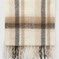 Women's Maxi check scarf with fringes