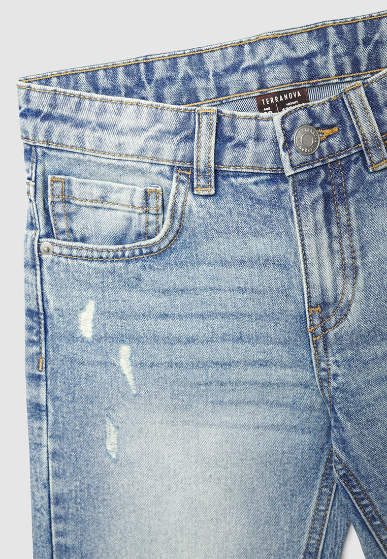 Ripped Denim Shorts for Boys