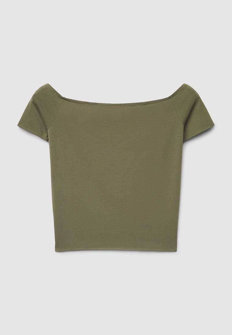 Women's Off Shoulder Crop T-Shirt