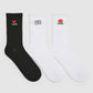 Women's Pack of 3 socks with embroidery