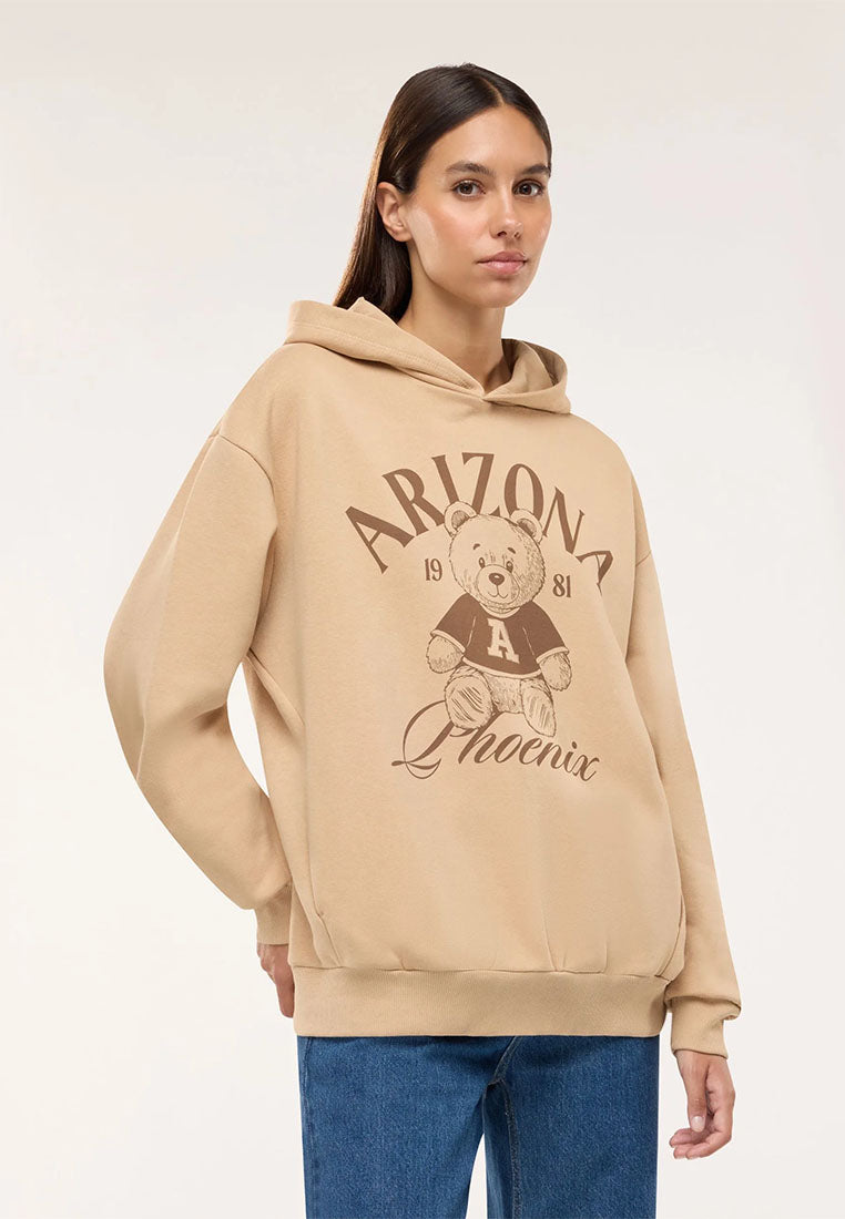 Women's Teddy Bear Print Hoodie