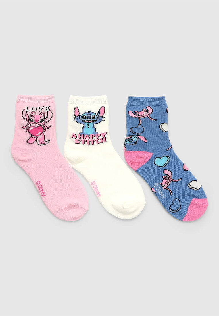 Pack of 3 socks with Stitch® print for Girls