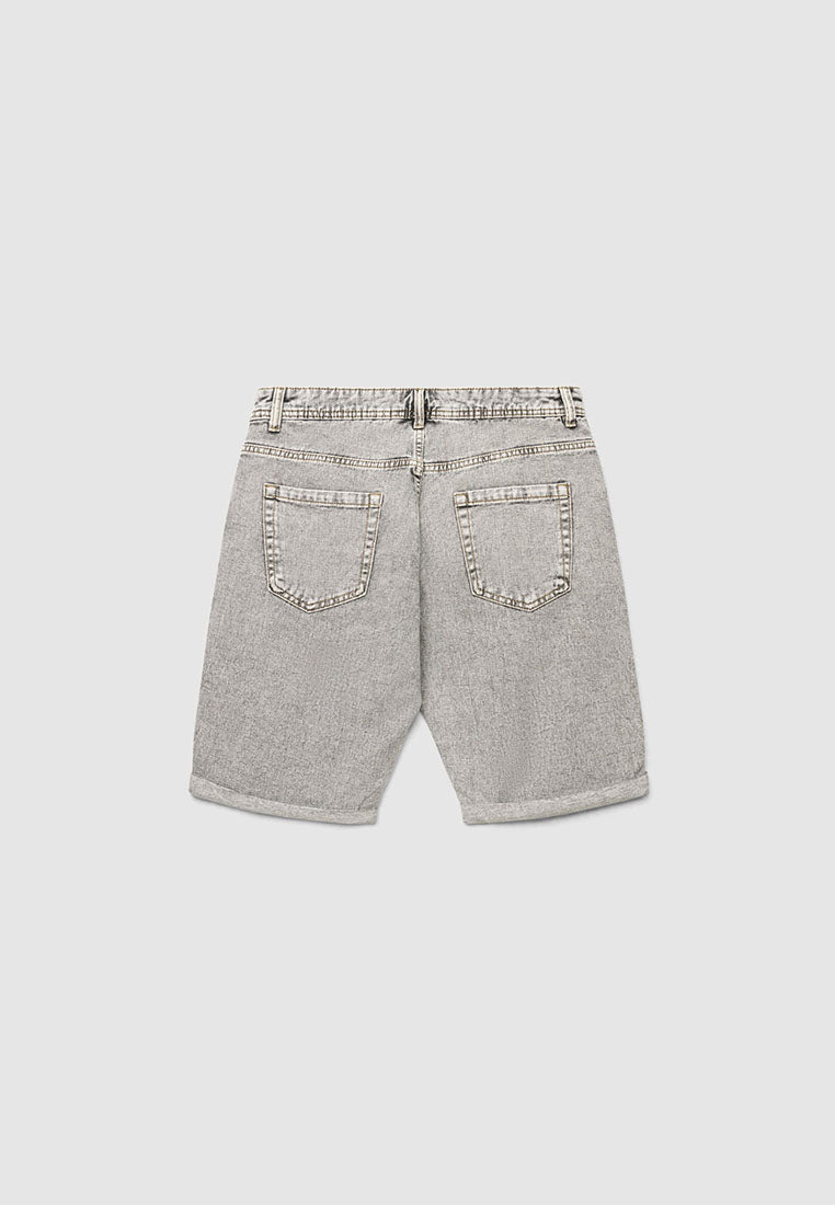 Men's Acid Wash Denim Shorts