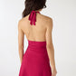 Women's V-neck Halter Mini Dress