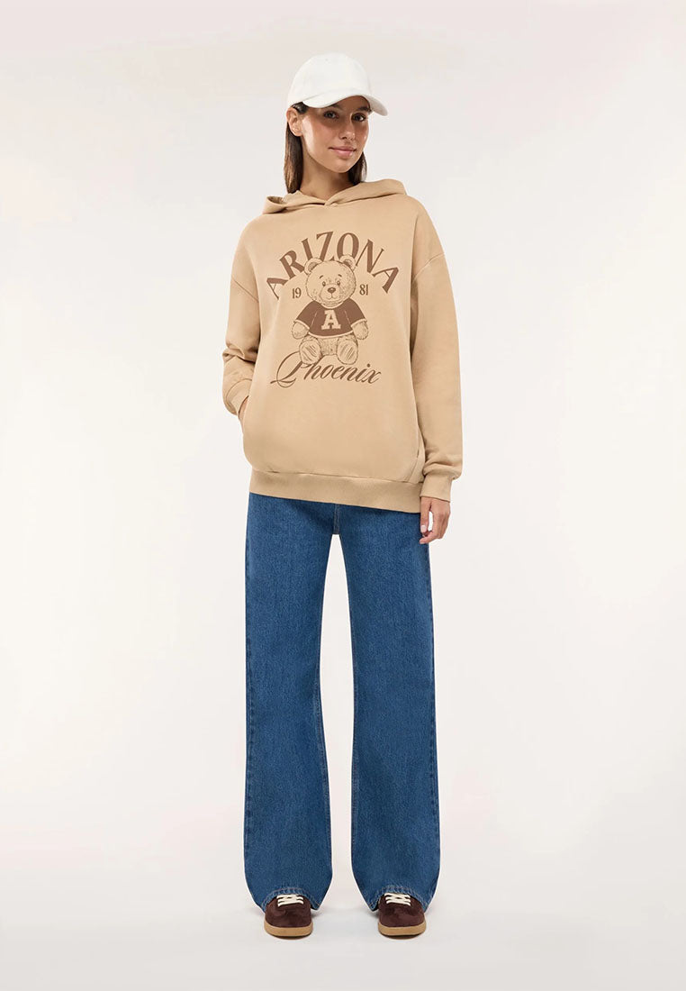 Women's Teddy Bear Print Hoodie