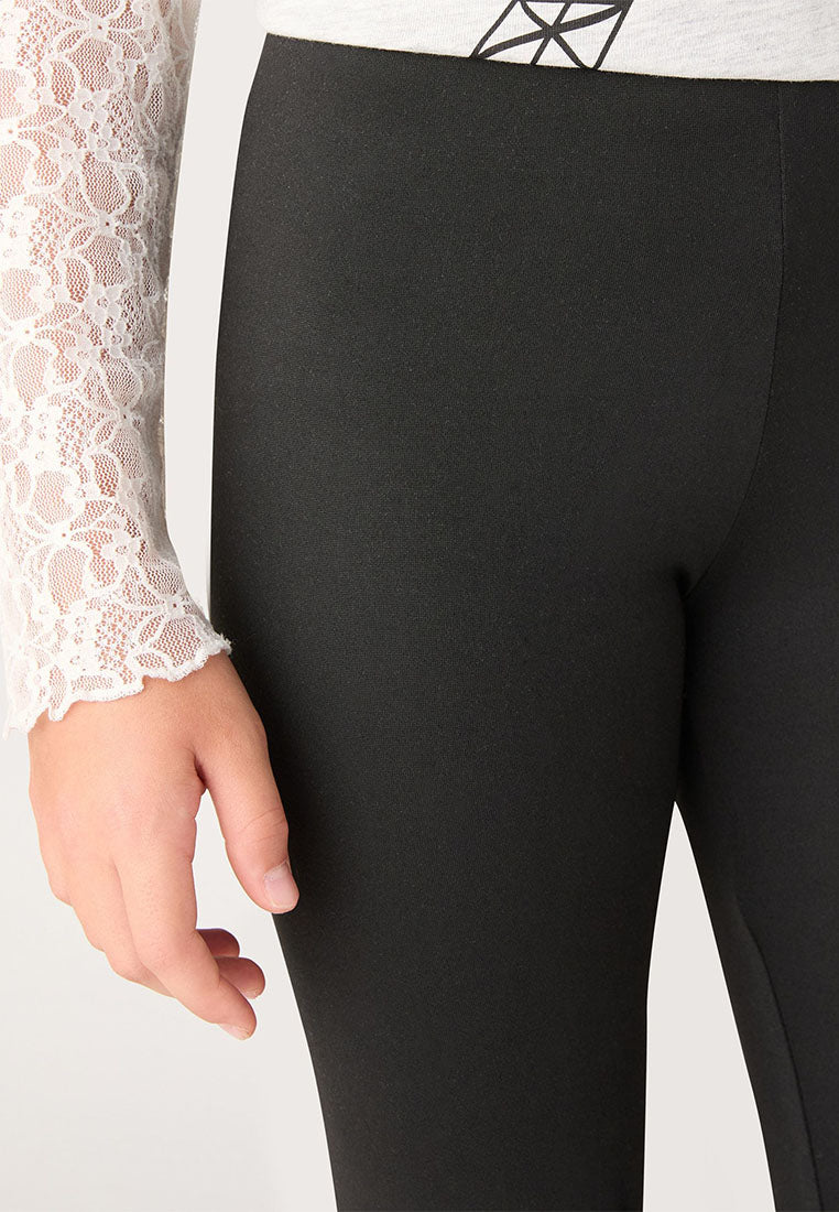 Pack of 3 Solid Color Long Leggings for Girls