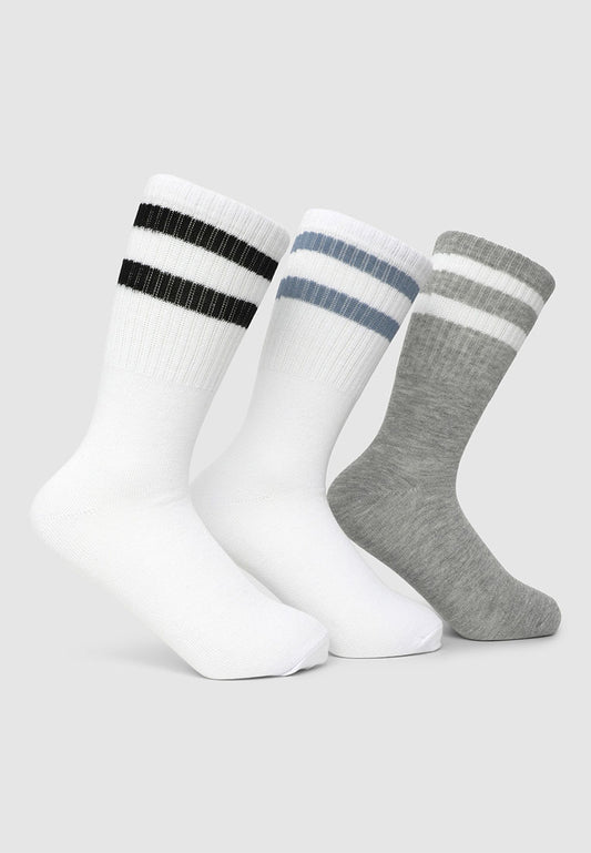 Women's Pack of 3 striped sports socks