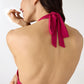 Women's V-neck Halter Mini Dress