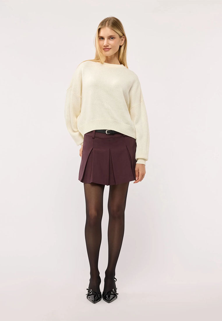Women's Loose-fitting Sweater with Puff Sleeves