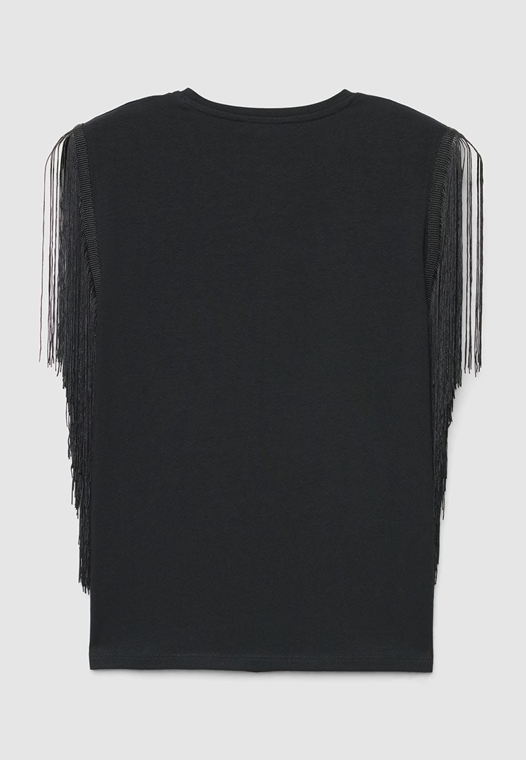 Women's Decorative fringes on the Armholes Shirt