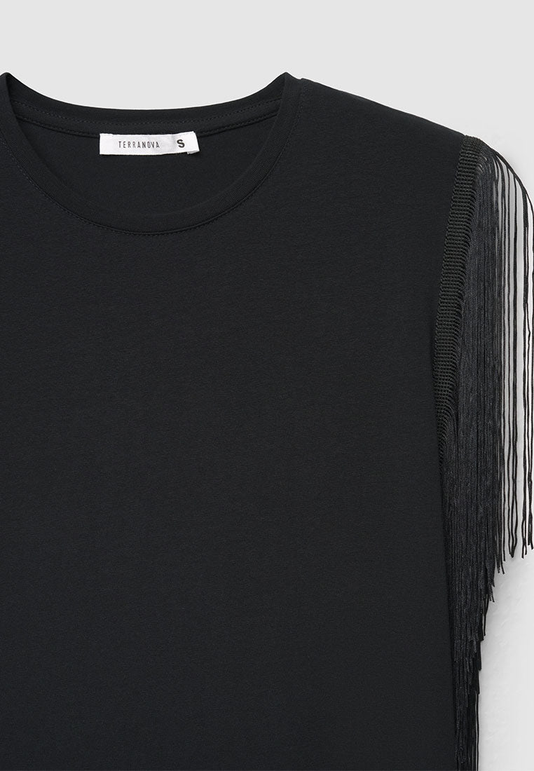 Women's Decorative fringes on the Armholes Shirt