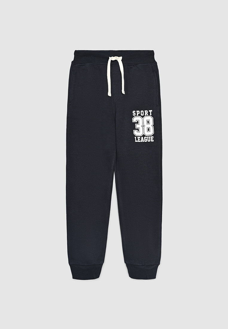 Long tracksuit trousers with lettering print for Boys