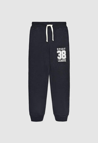Long tracksuit trousers with lettering print for Boys