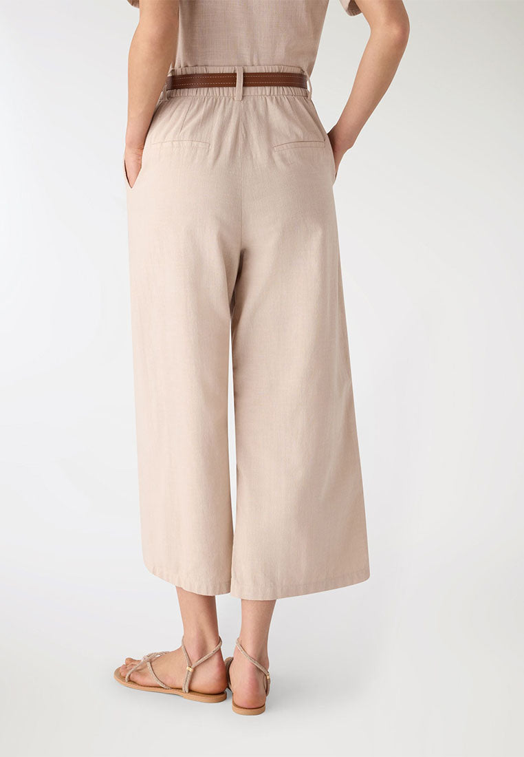Women's Linen-look Crop Trousers