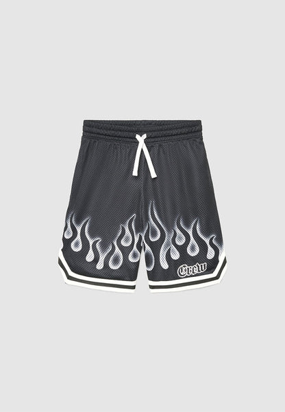 Flame Mesh Shorts for Boys