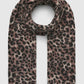 Women's Animal print pashmina with fringes
