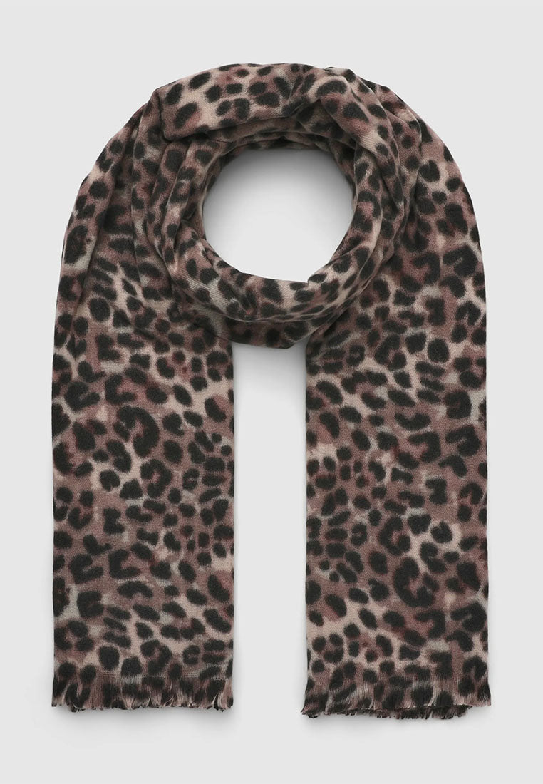 Women's Animal print pashmina with fringes