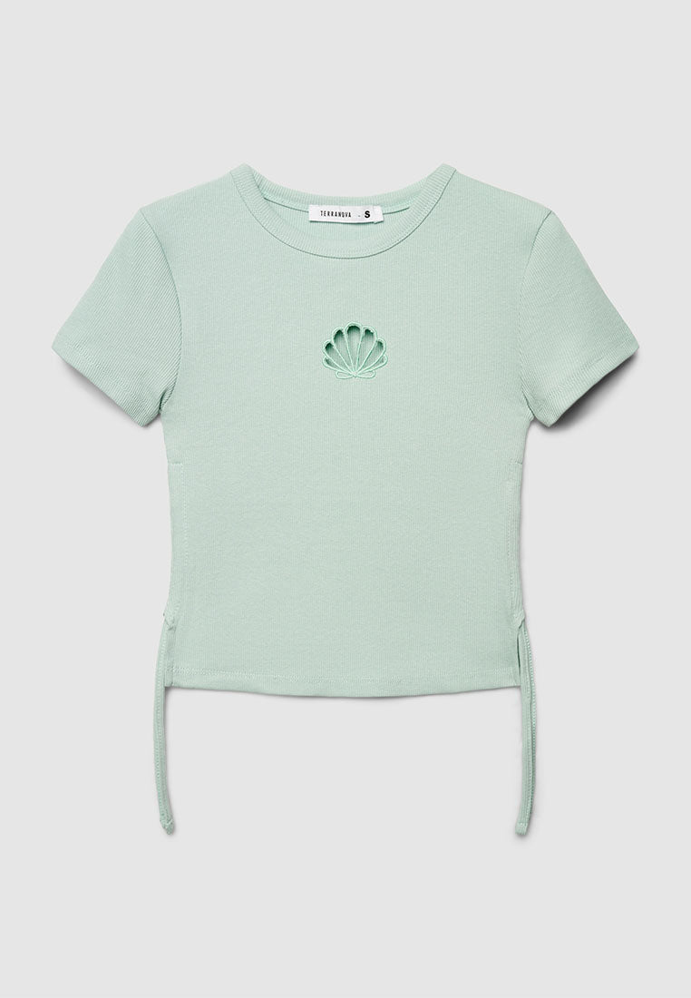 Women's Ribbed Shell Graphic Tee