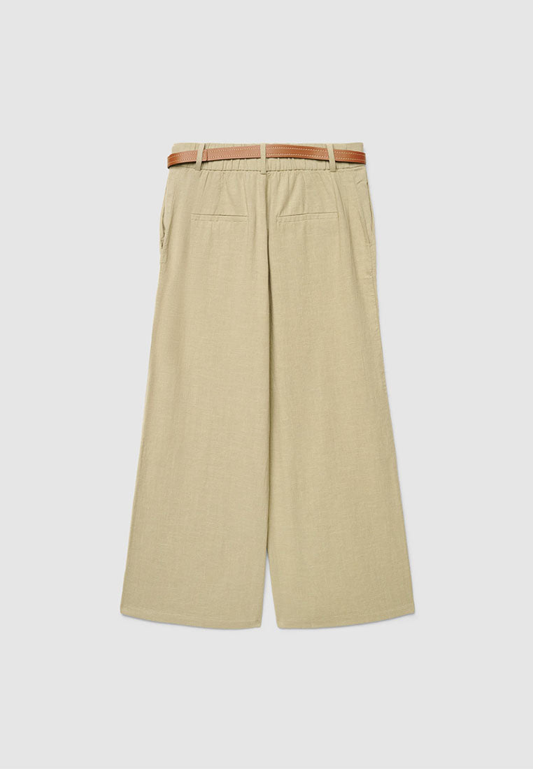 Women's Linen-look Crop Trousers