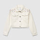 Rhinestone-Studded Denim Jacket for Girls