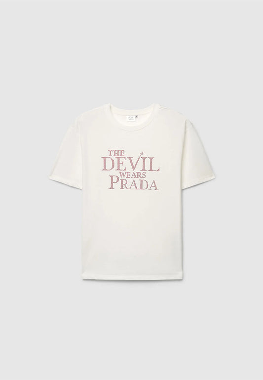 Women's Oversized Lettering Print T-shirt