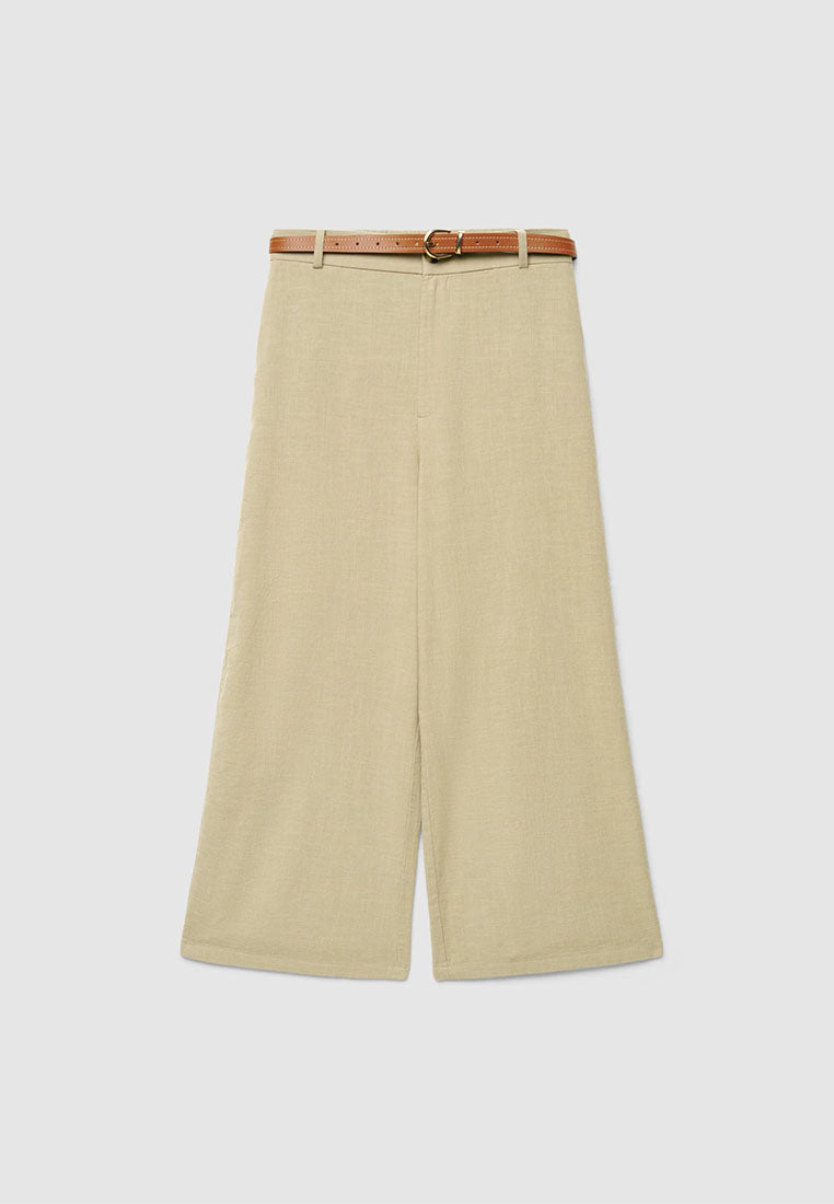 Women's Linen-look Crop Trousers