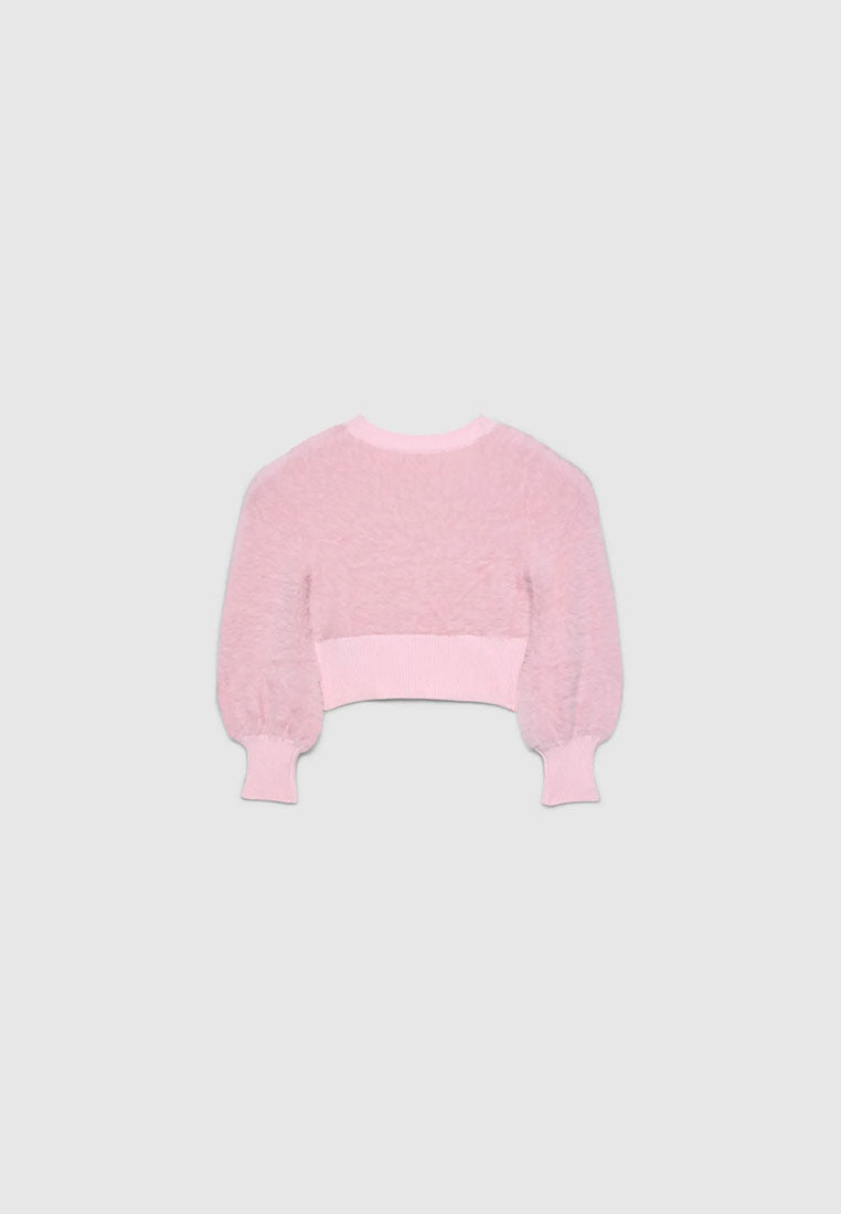Fluffy Cropped Sweater for Girls