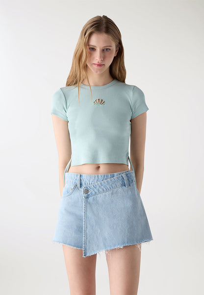 Women's Ribbed Shell Graphic Tee