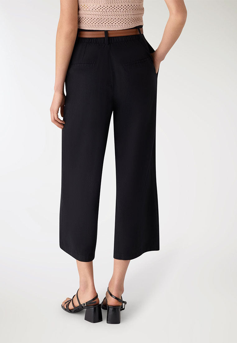 Women's Linen-look Crop Trousers