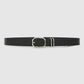 Women's Solid Color Belt with Buckle