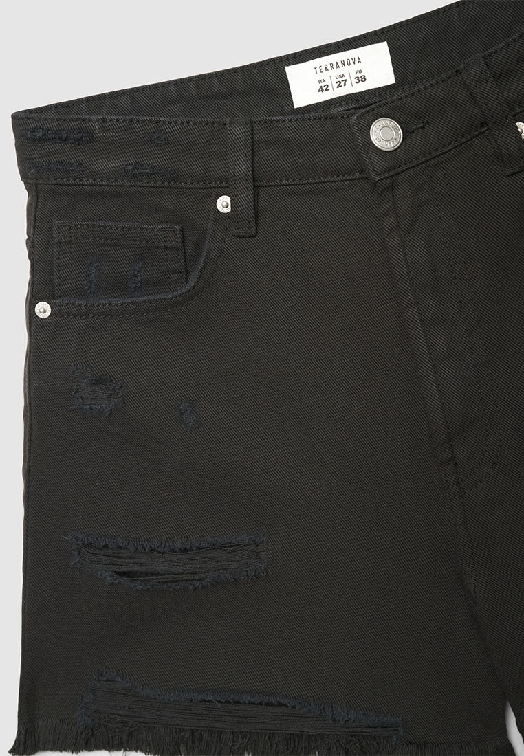 Women's Ripped Denim Shorts