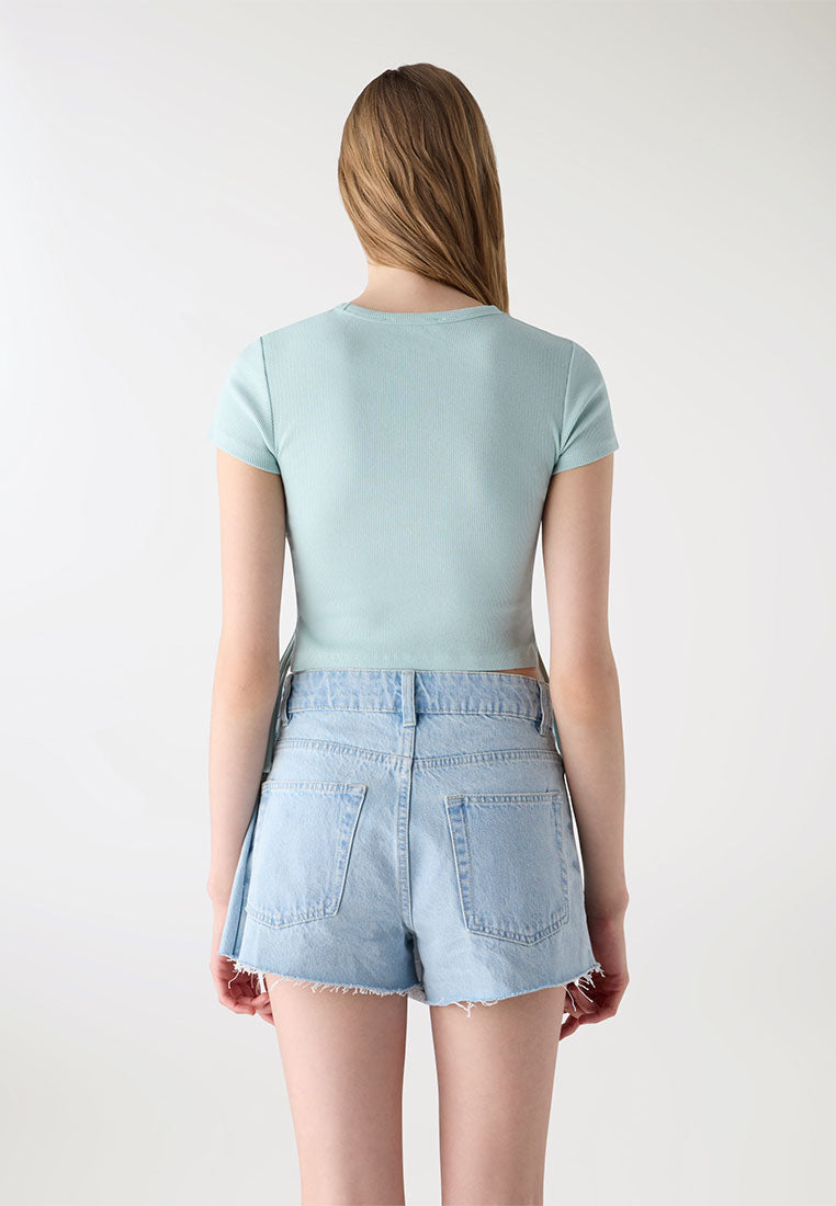 Women's Ribbed Shell Graphic Tee
