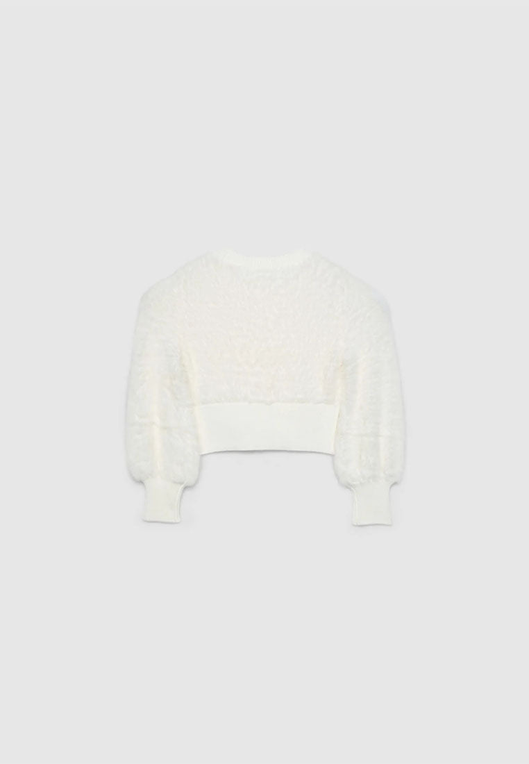 Fluffy Cropped Sweater for Girls