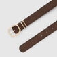Women's Solid Color Belt with Buckle