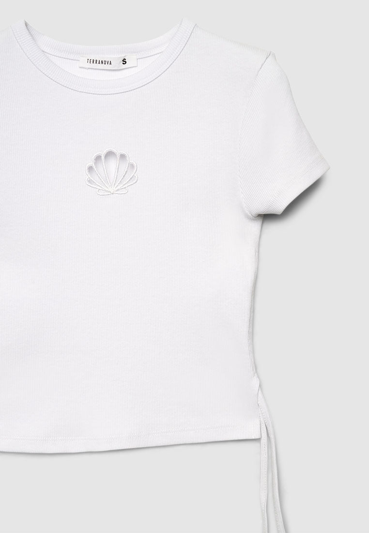 Women's Ribbed Shell Graphic Tee