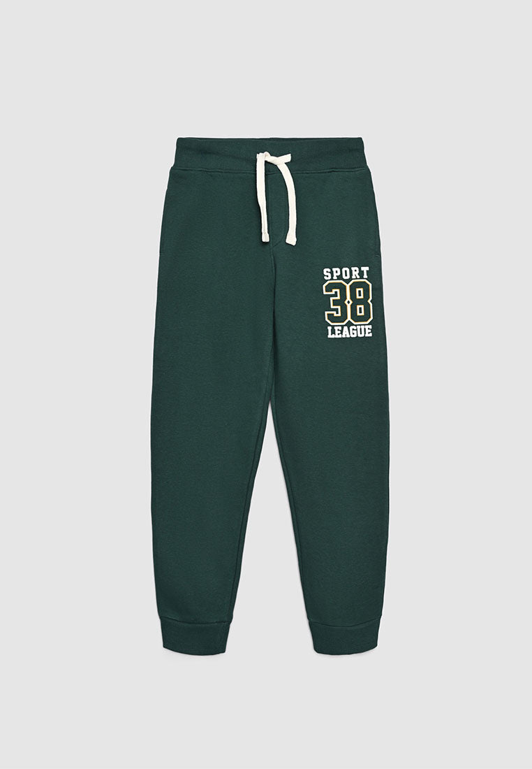 Long tracksuit trousers with lettering print for Boys