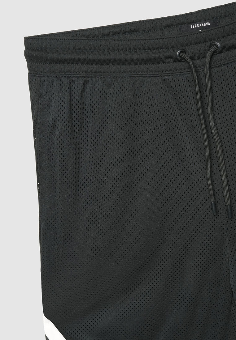 Men's Contrast Striped Basketball Shorts