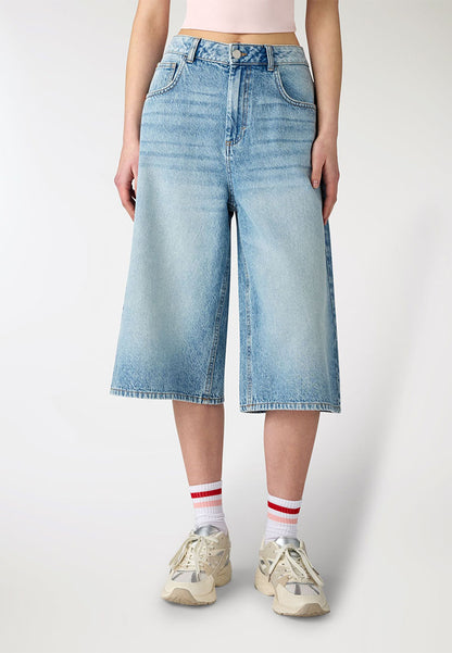 Women's Knee-Length Wide Five Pocket Shorts