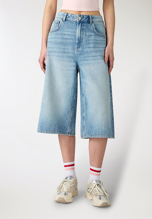 Women's Knee-Length Wide Five Pocket Shorts