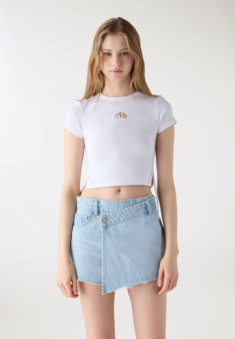 Women's Ribbed Shell Graphic Tee
