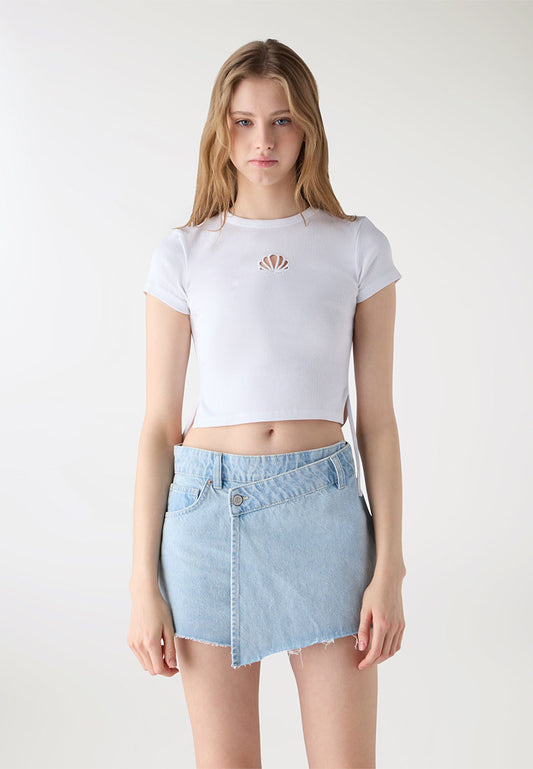 Women's Ribbed Shell Graphic Tee