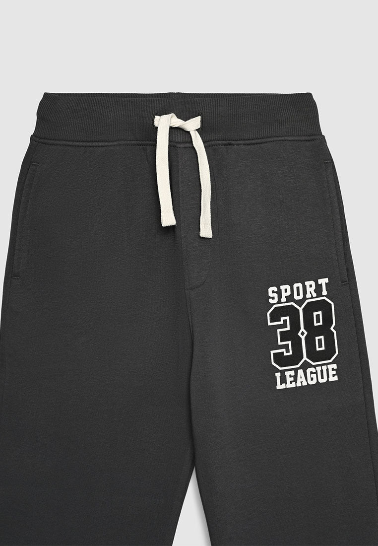 Long tracksuit trousers with lettering print for Boys