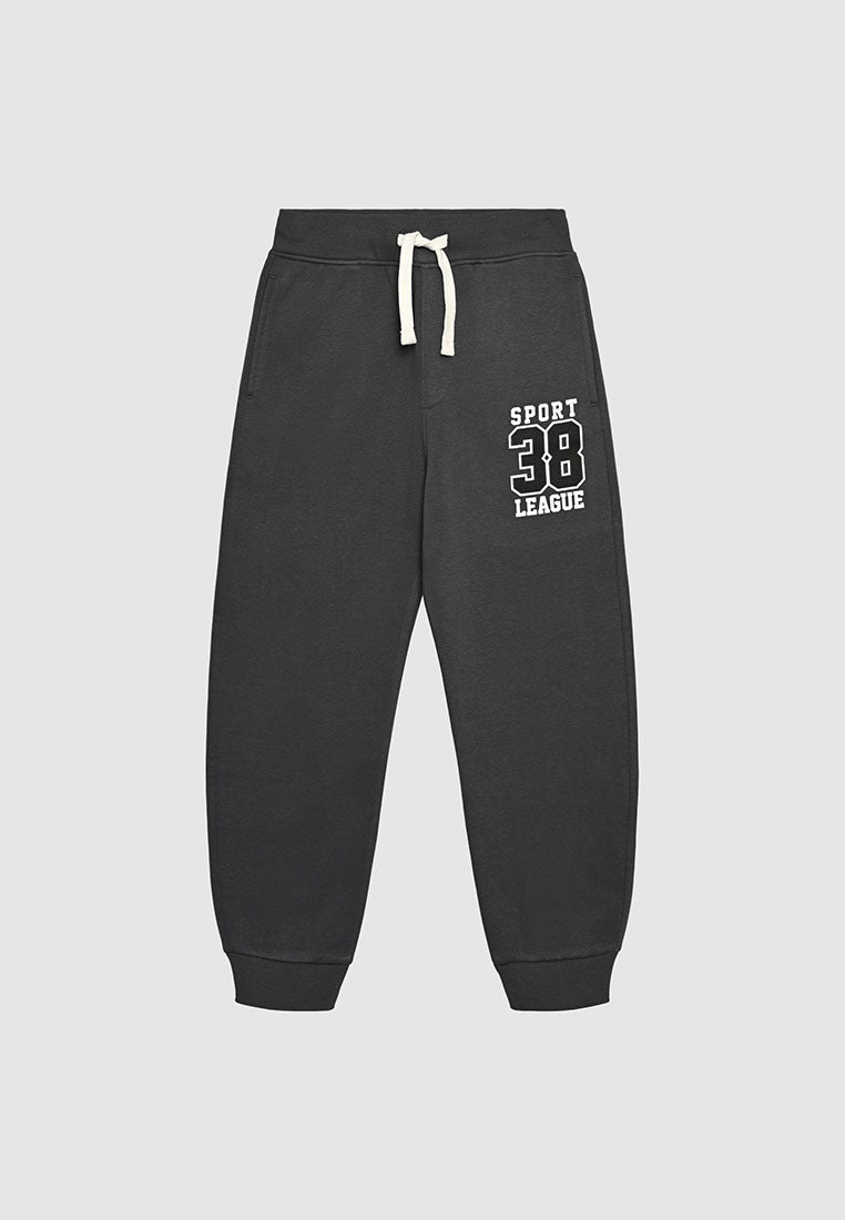 Long tracksuit trousers with lettering print for Boys