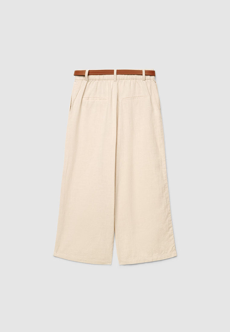Women's Linen-look Crop Trousers