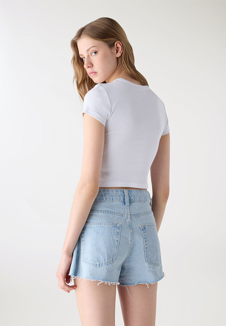 Women's Ribbed Shell Graphic Tee